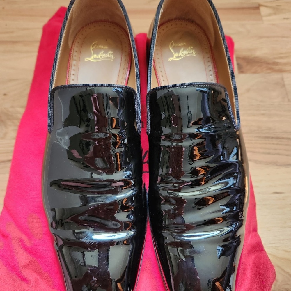 Christian Louboutin Black Dandelion Flat Loafers